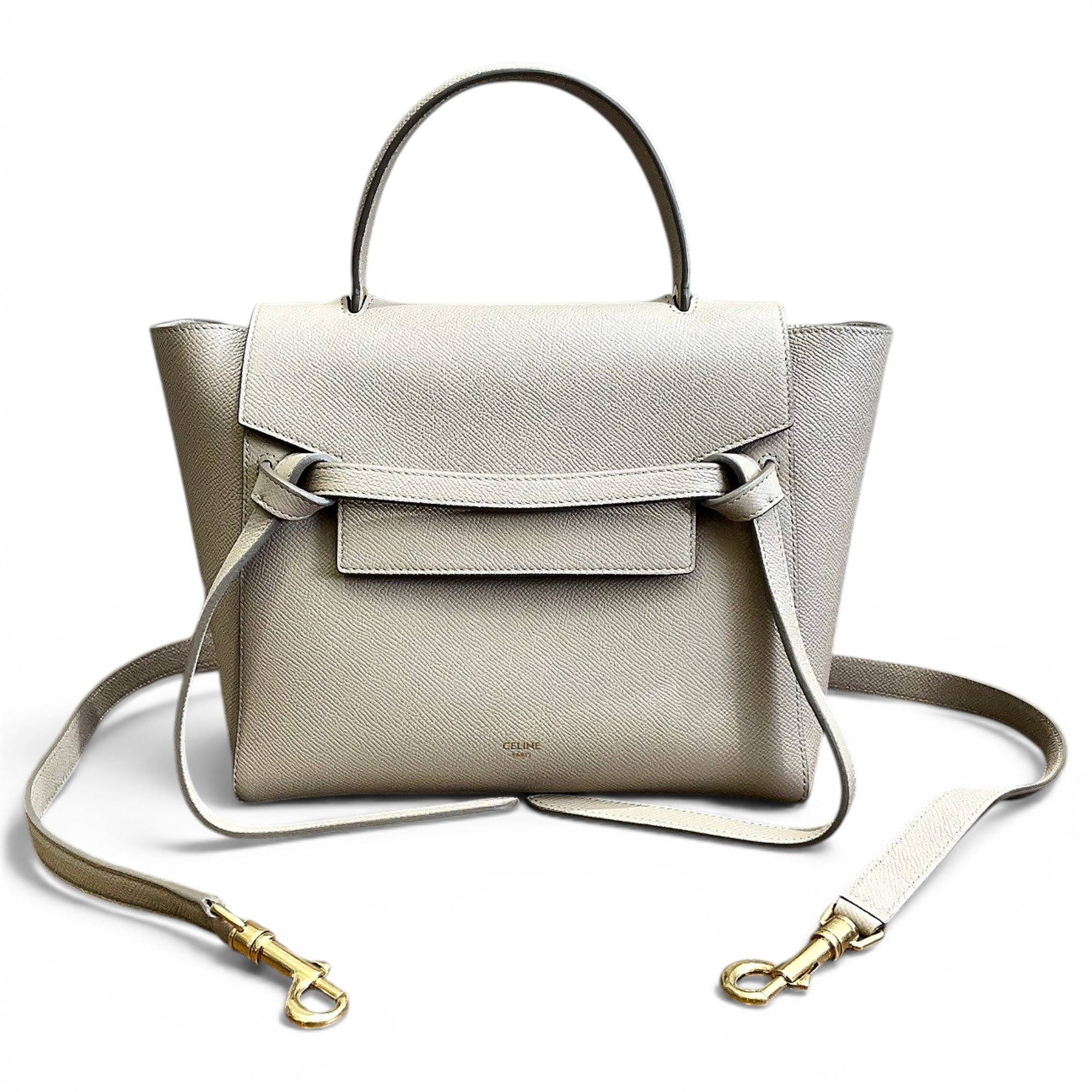 Belt leather handbag