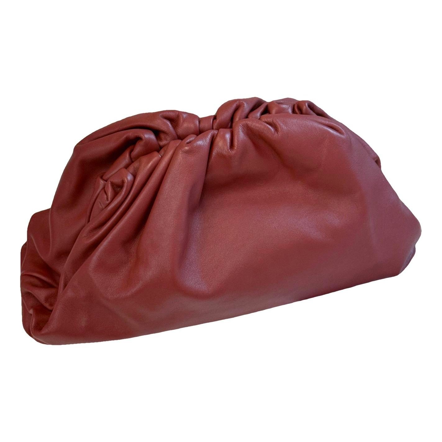 Pouch leather handbag