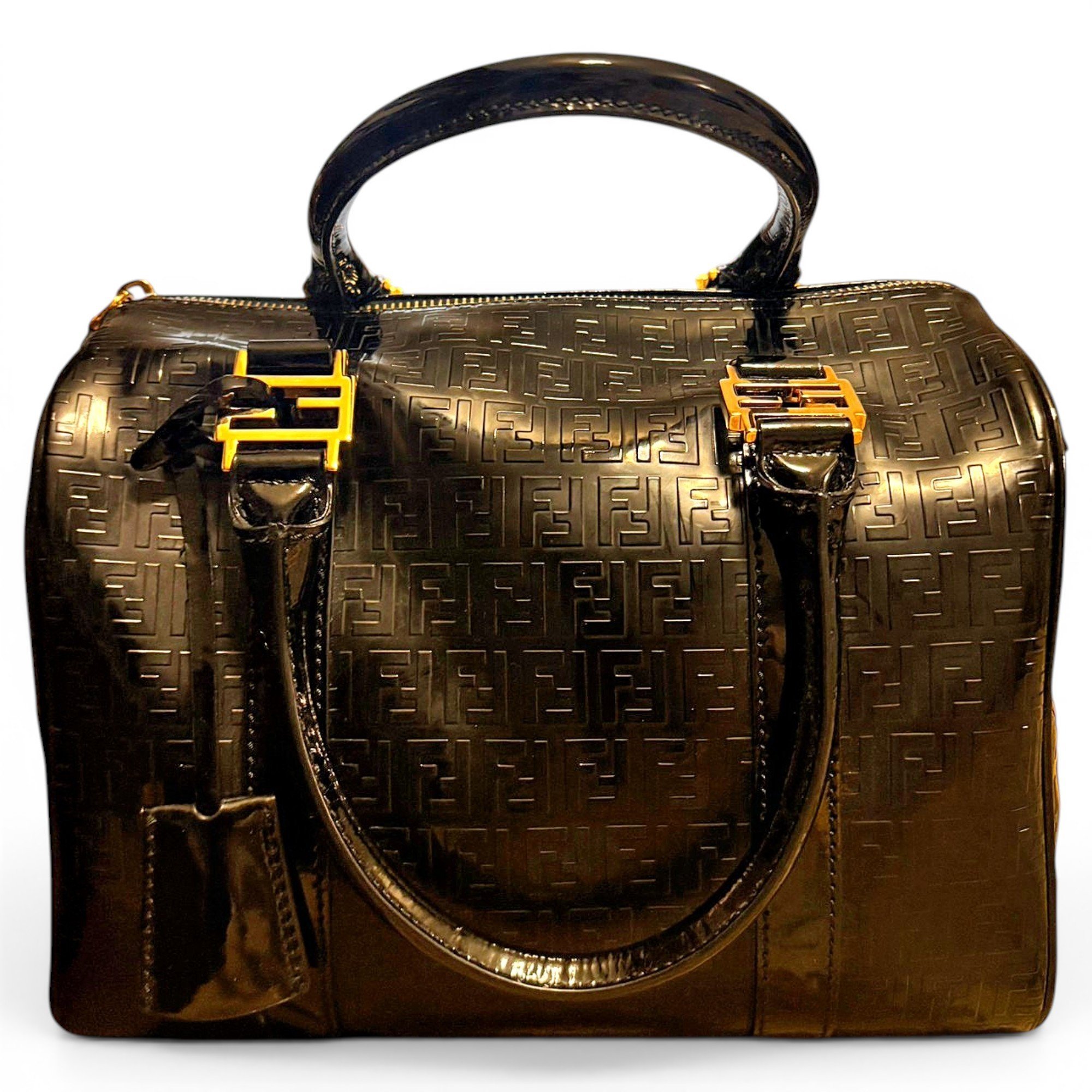 Patent leather handbag