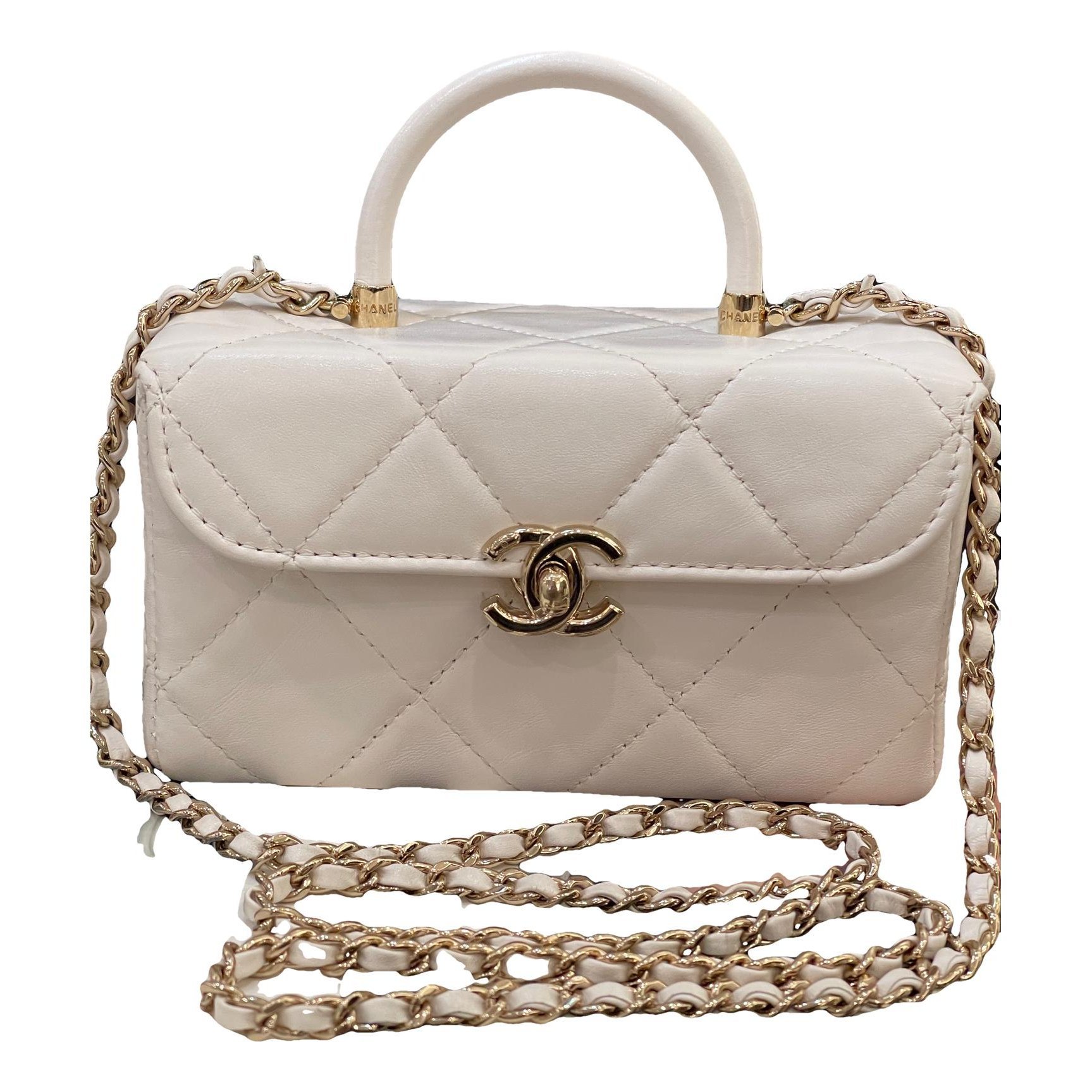 Vanity leather handbag