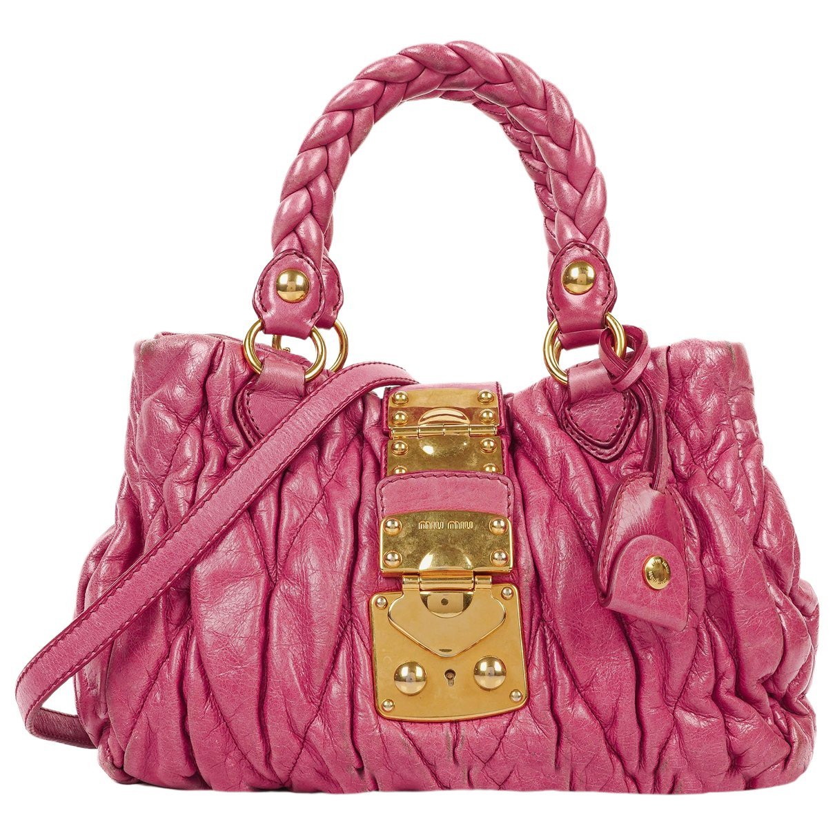 Matelassé leather handbag