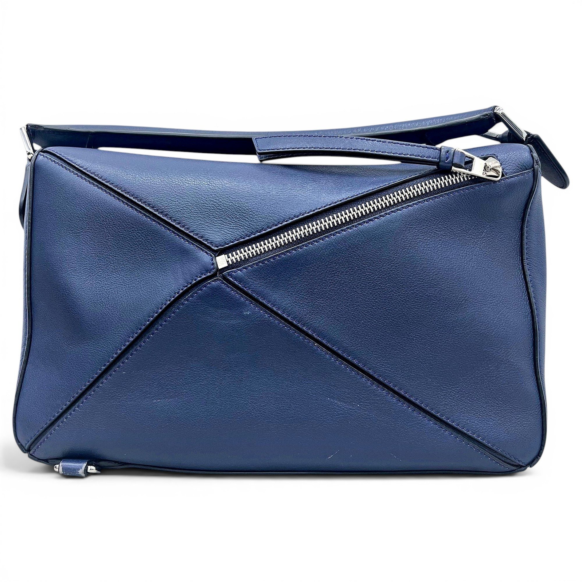 Puzzle leather handbag