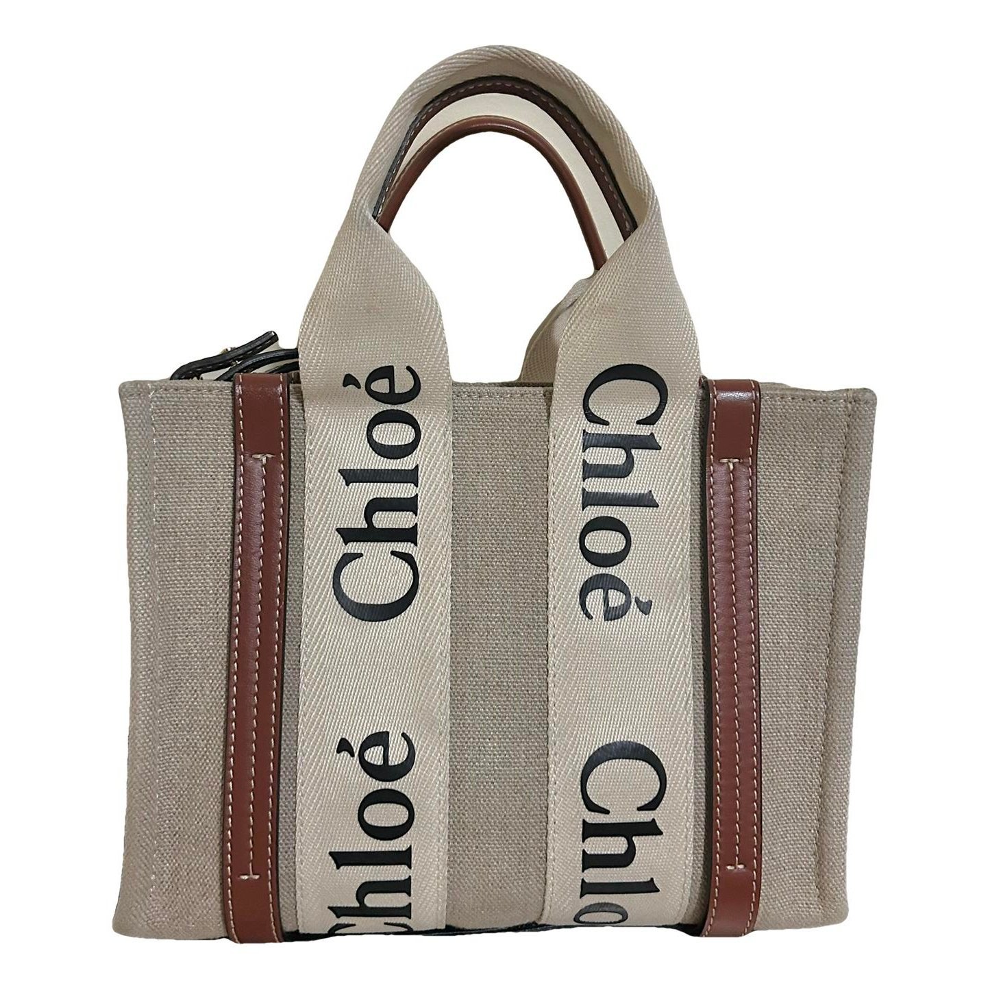 Woody leather tote
