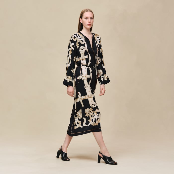 Noir "Ferronnerie Remix" Caftan