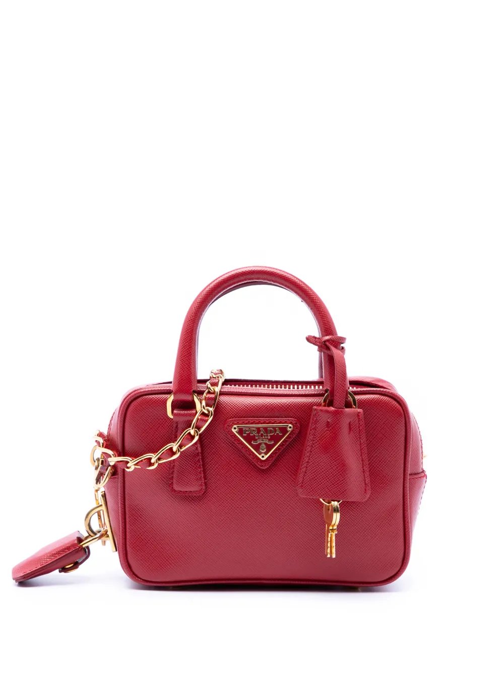 2000-2013 Mini Saffiano Lux Bauletto Bag satchel