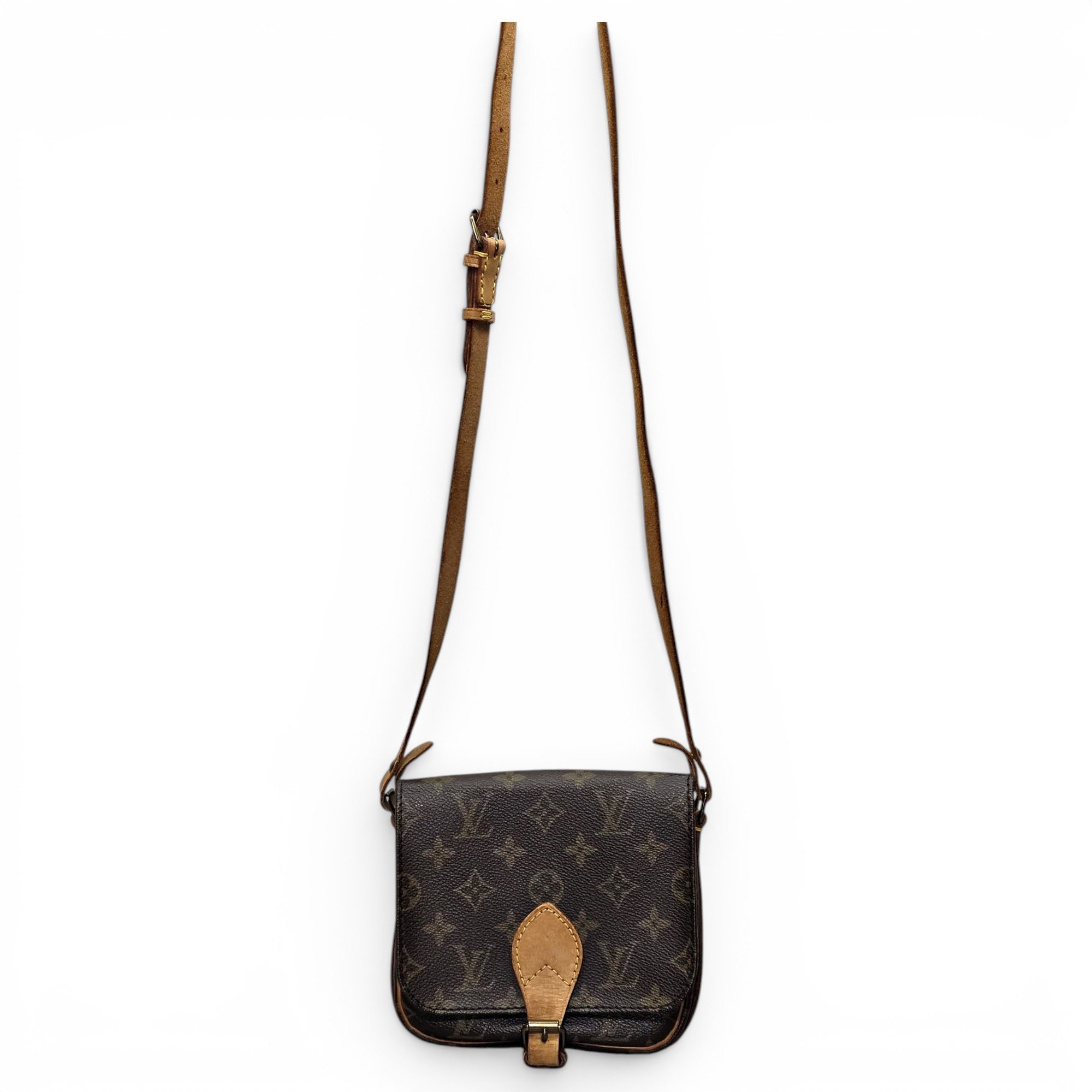 Cartouchière leather crossbody bag