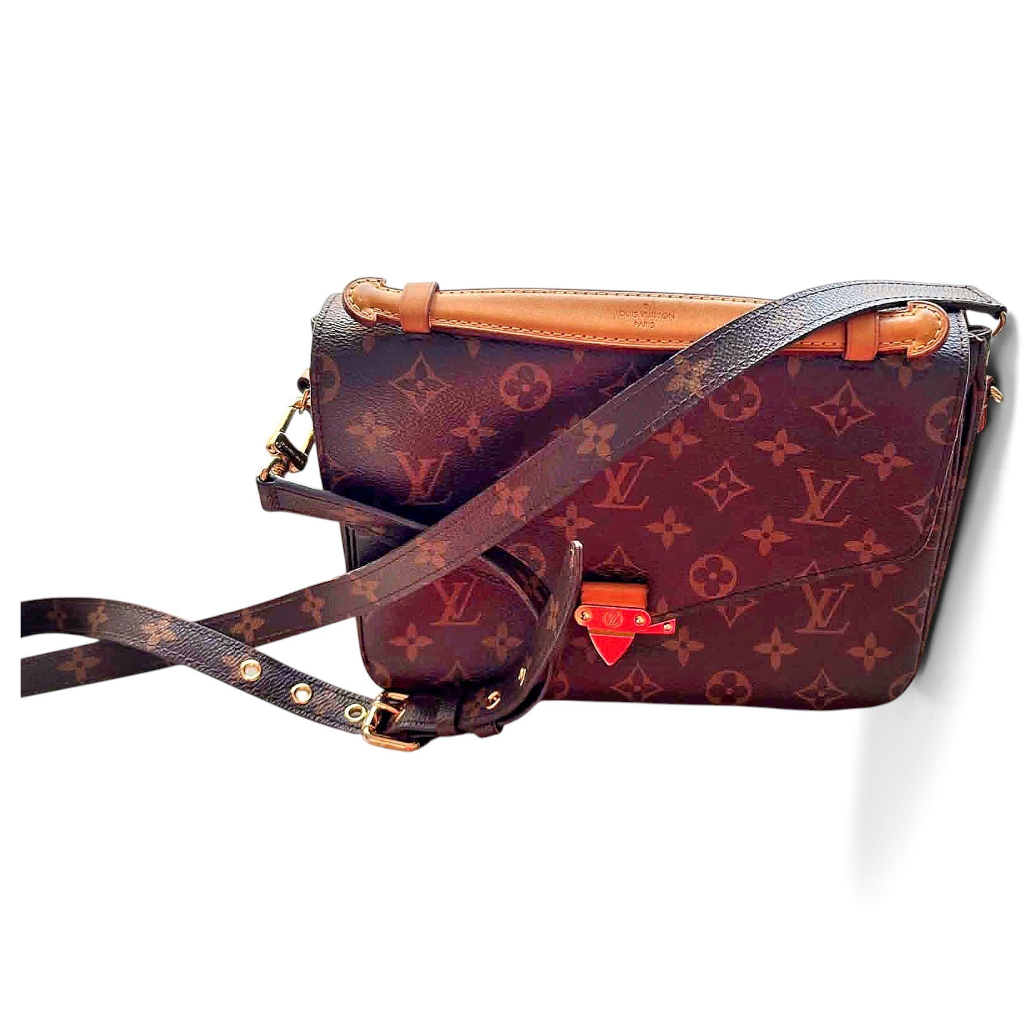 Leather clutch bag