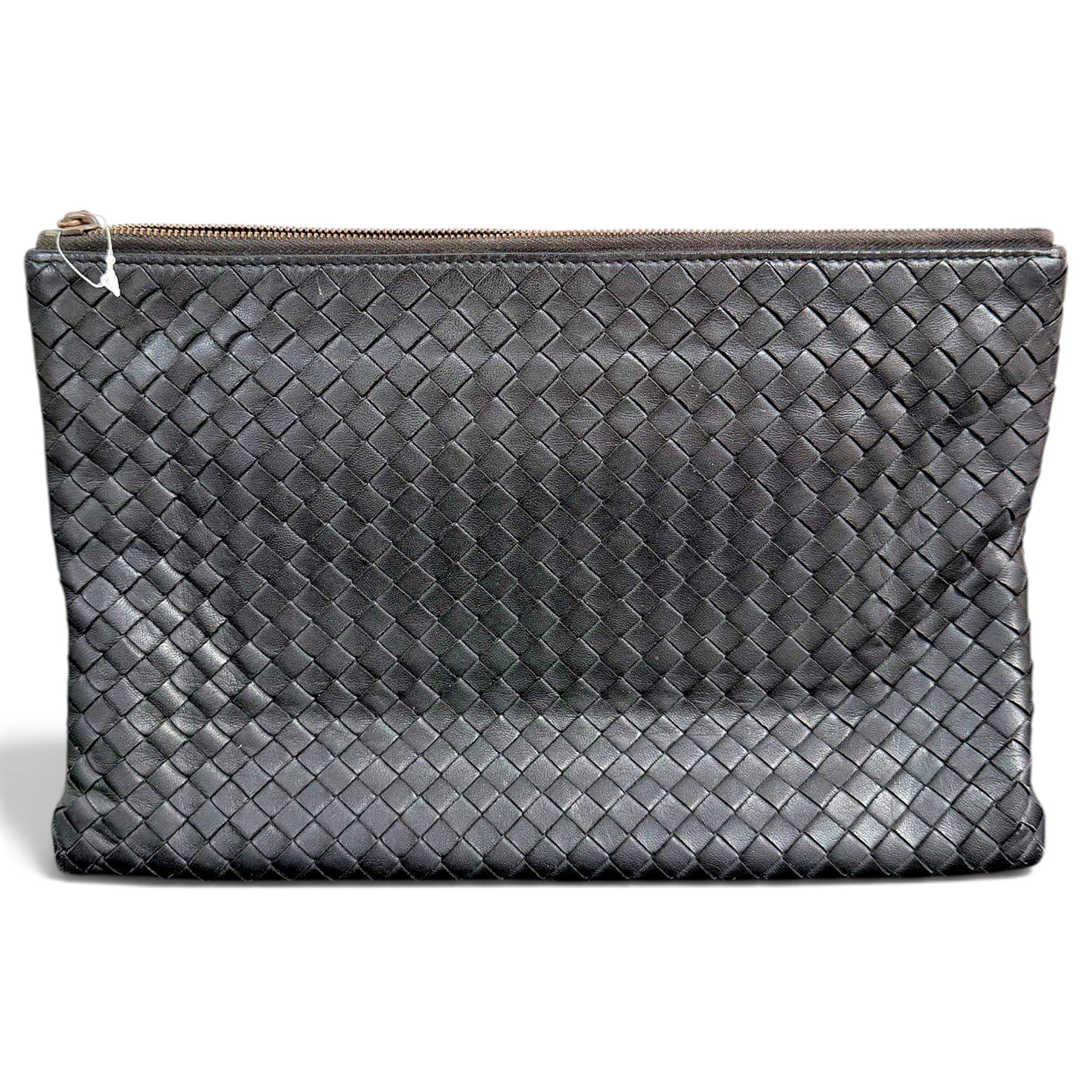 BV Trine leather clutch bag