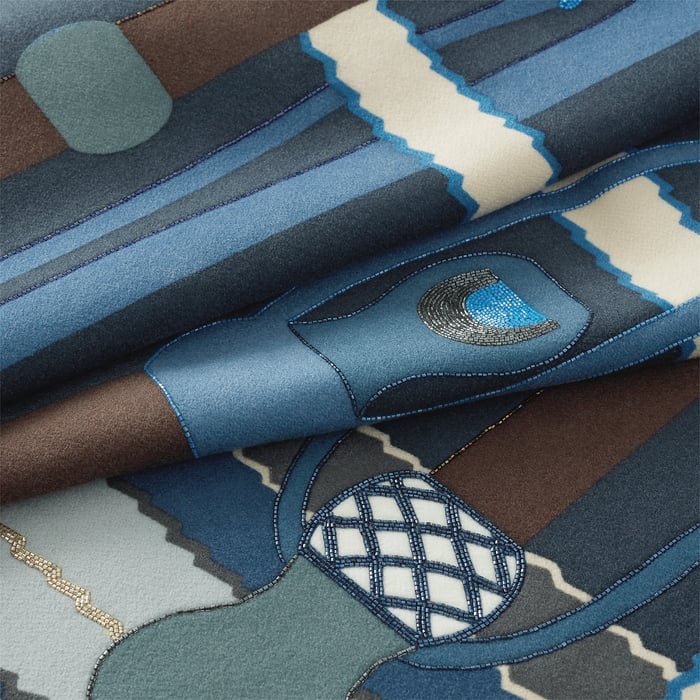 Bleu Nuit Fouets Et Tartan Blanket