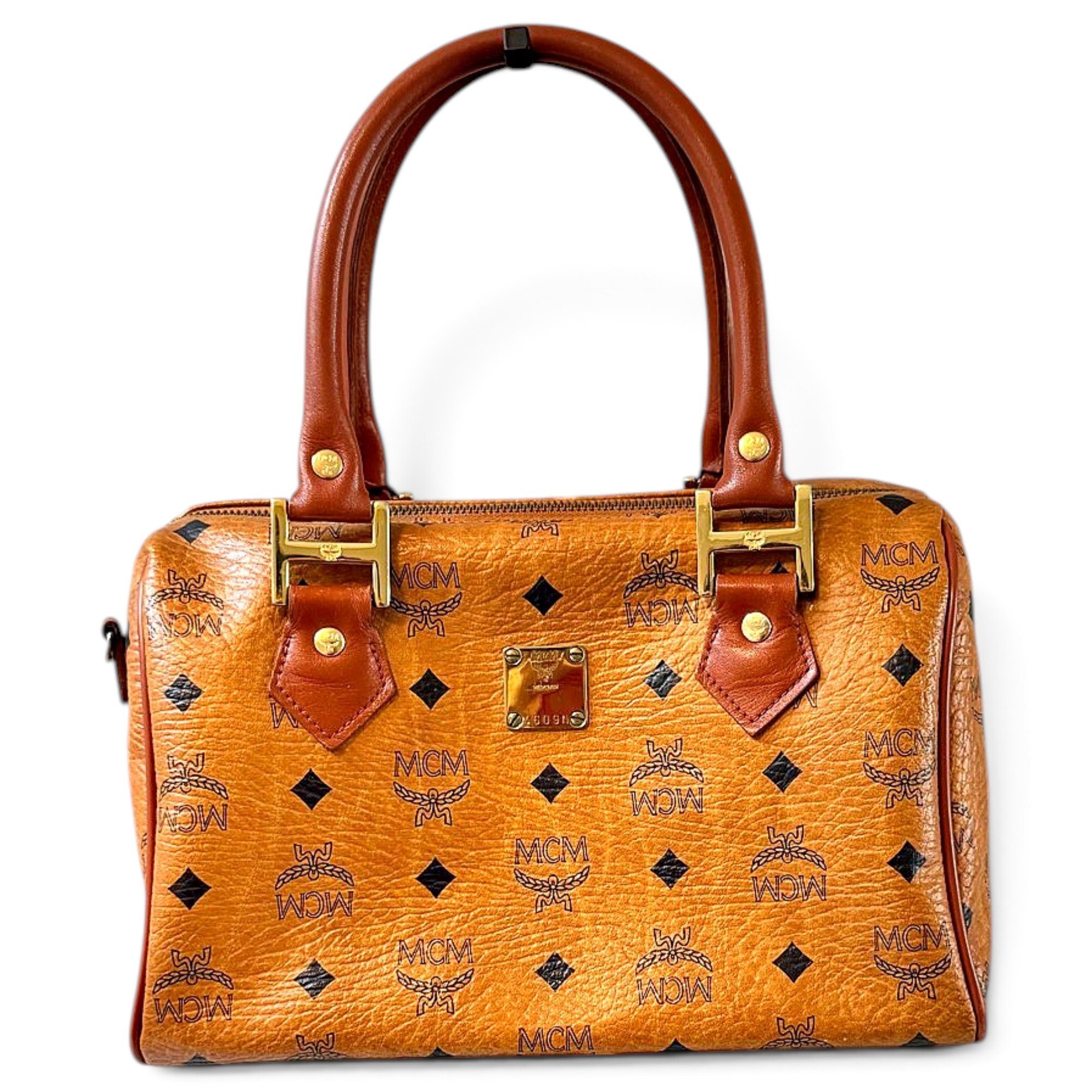 Boston leather bowling bag
