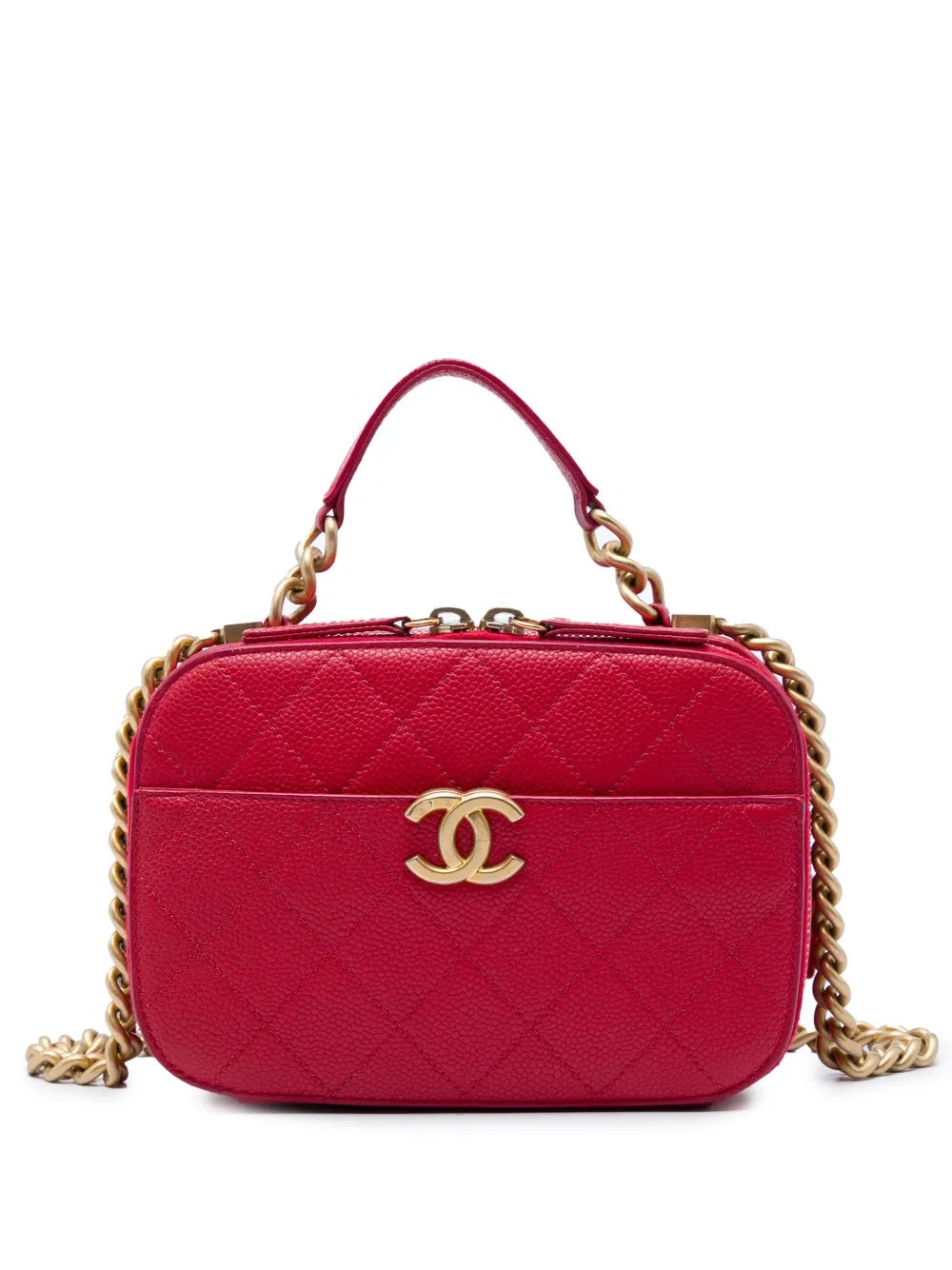 2019 Small CC Quilted Caviar Top Handle Camera Bag satchel