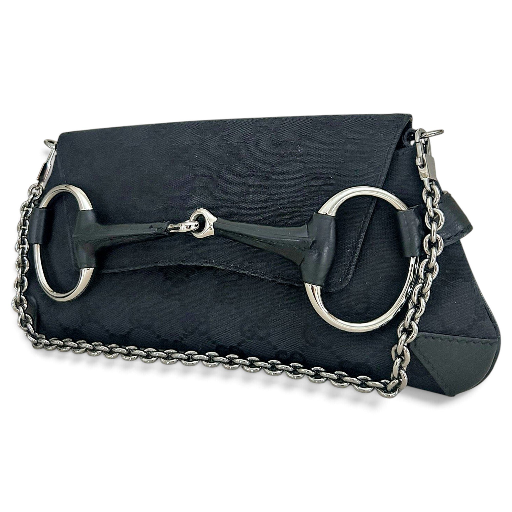 Horsebit Chain cloth handbag