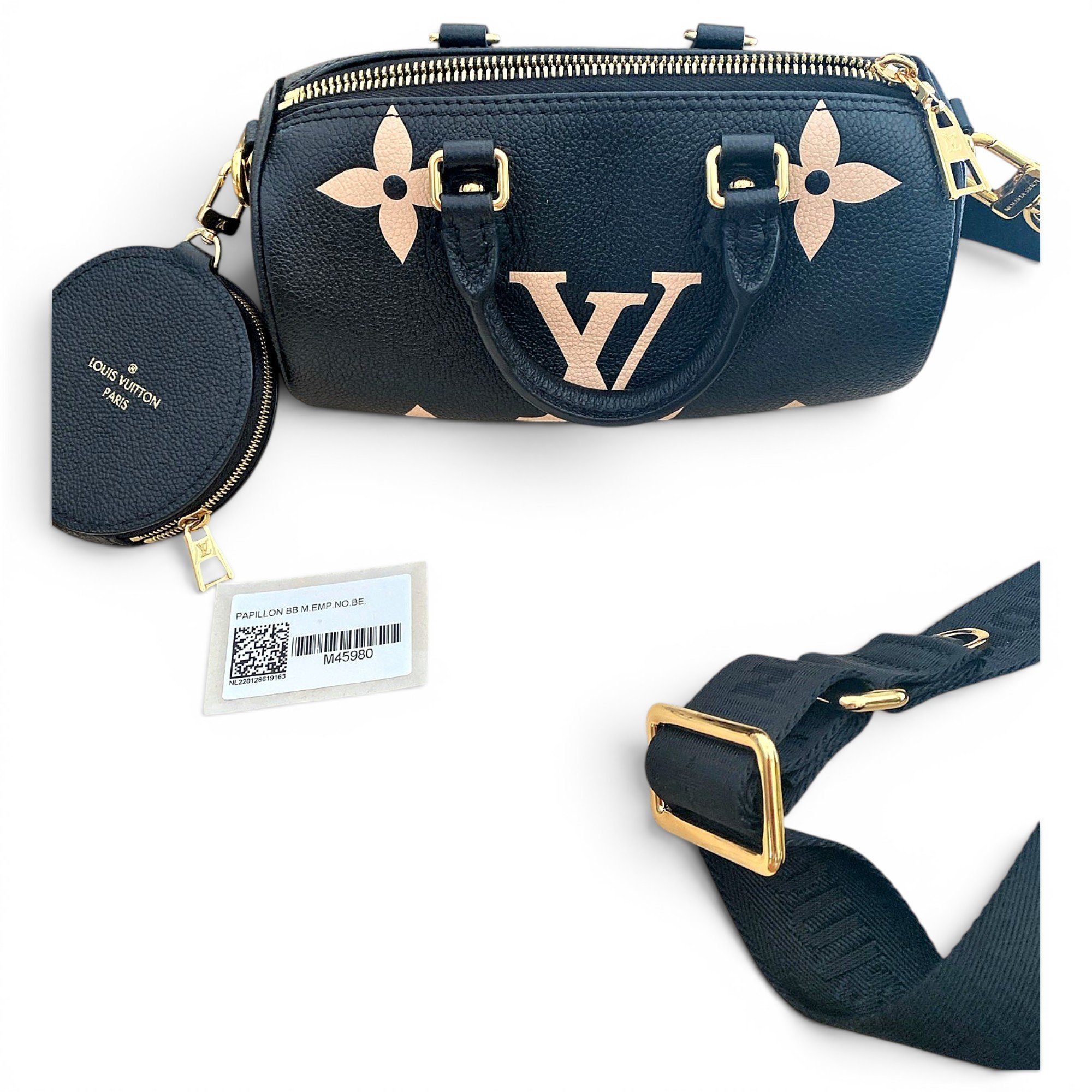 Papillon BB leather crossbody bag