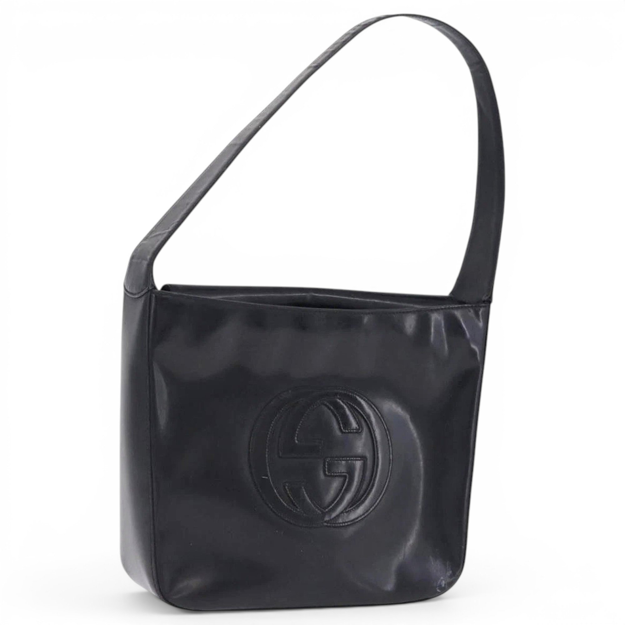 Patent leather handbag