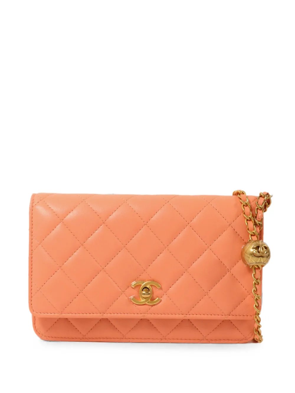 Wallet-on-Chain CC turn-lock quilted mini bag