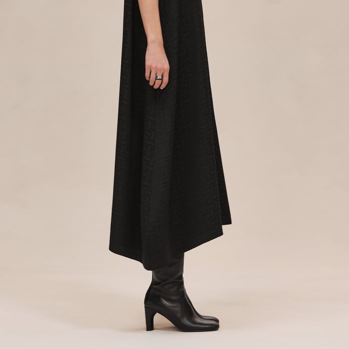 Noir "Mosaique" Belted Caftan