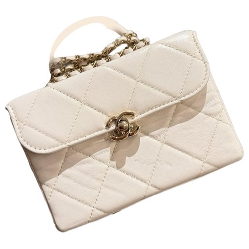 Trendy CC Top Handle leather handbag