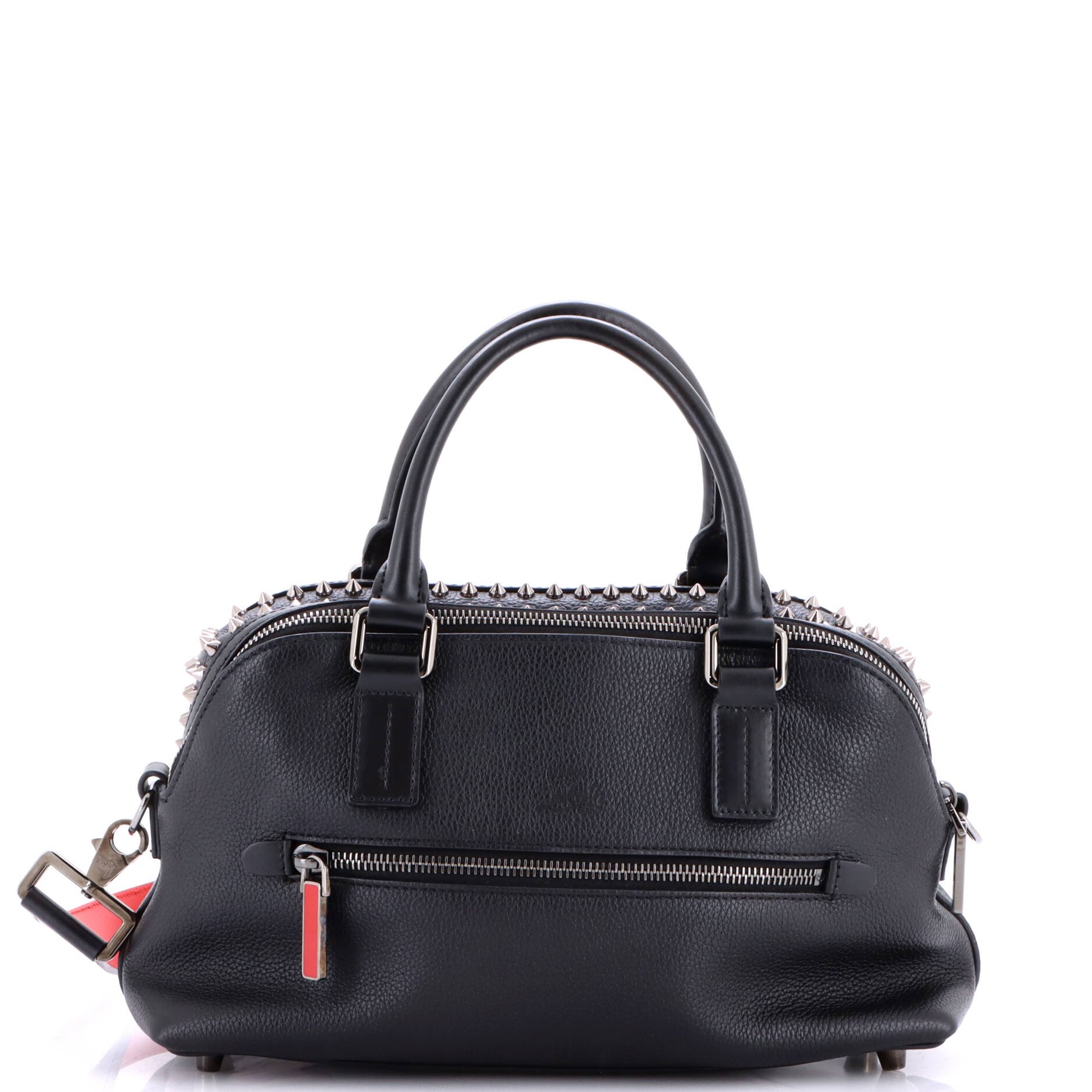 Christian Louboutin Funky Bowling Bag Spiked Leather Medium