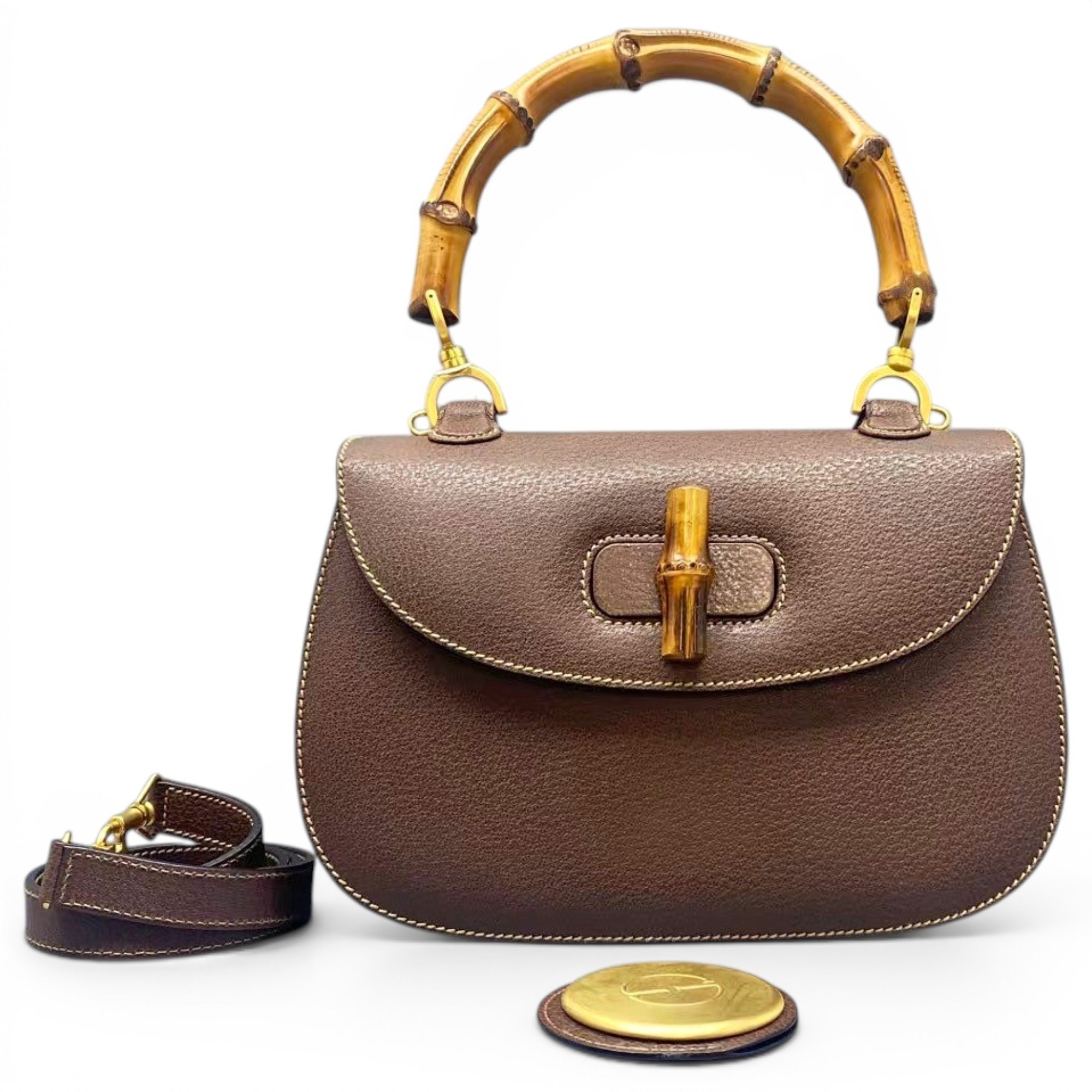 Bamboo leather handbag