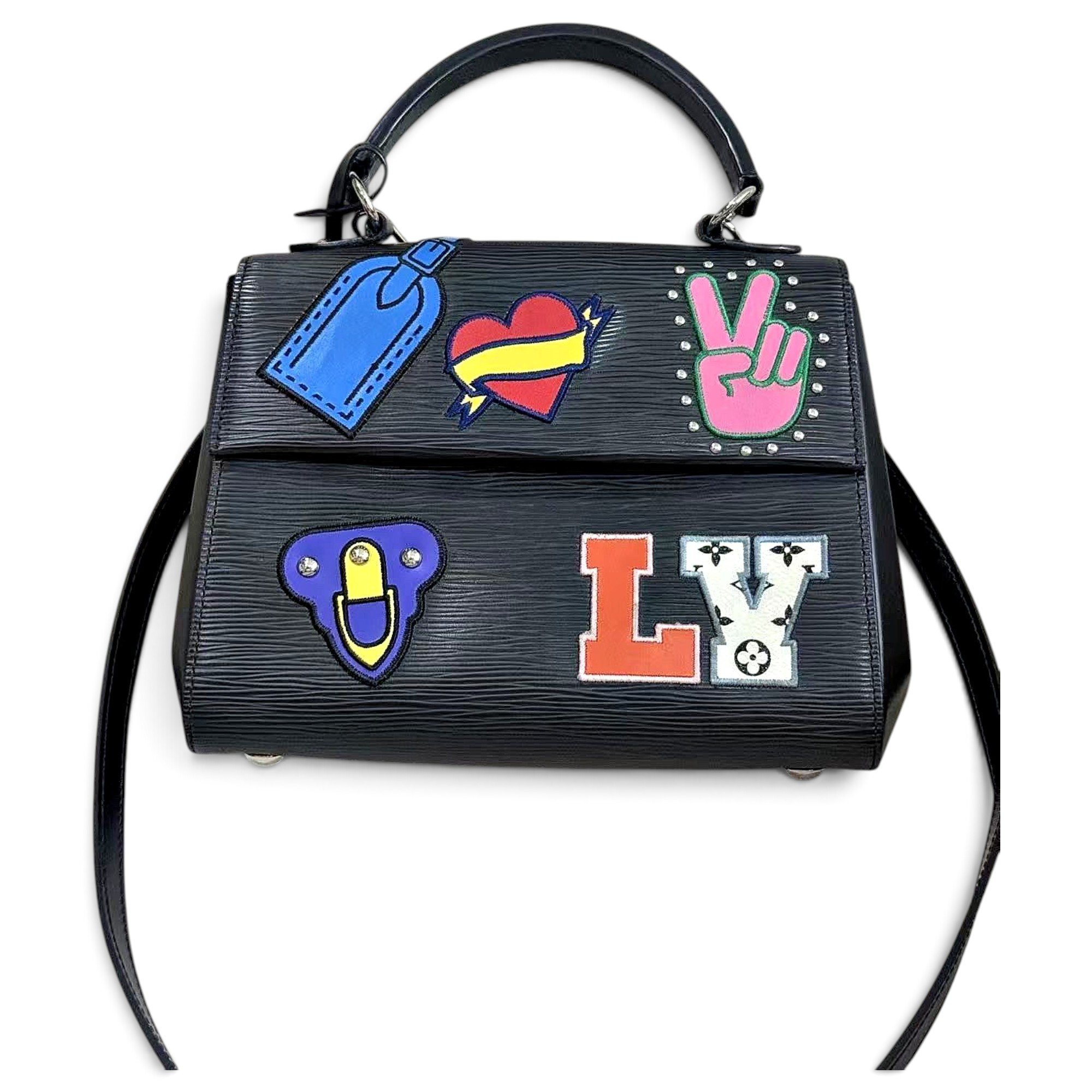 Twist leather handbag