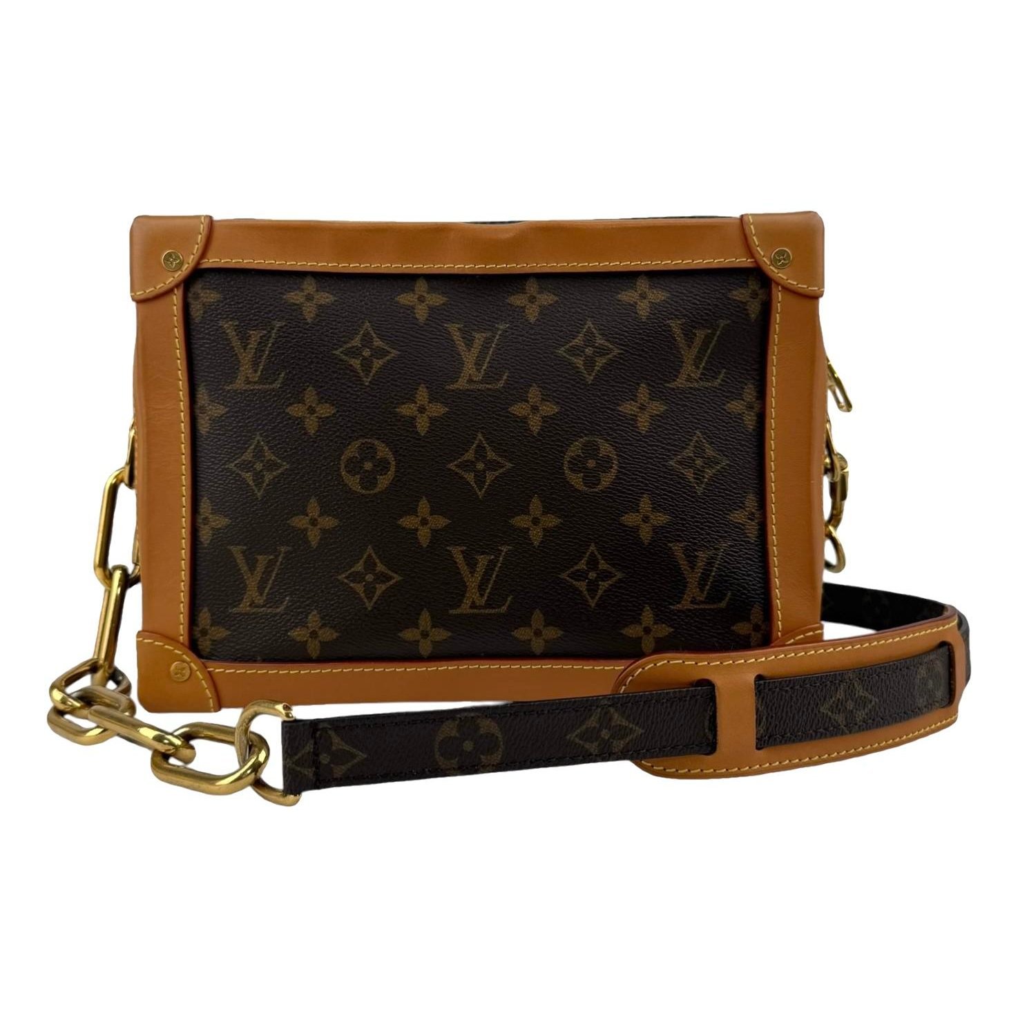 Side Trunk leather crossbody bag