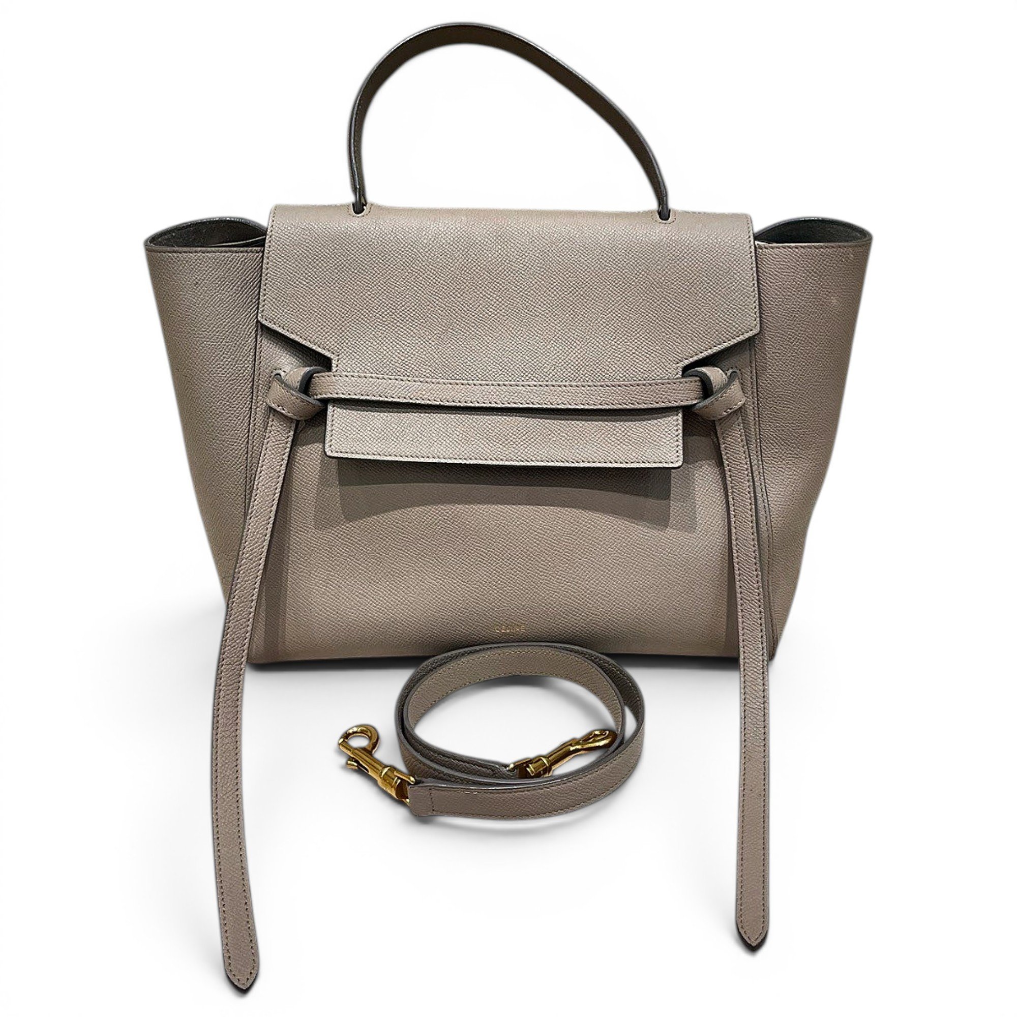 Belt leather crossbody bag
