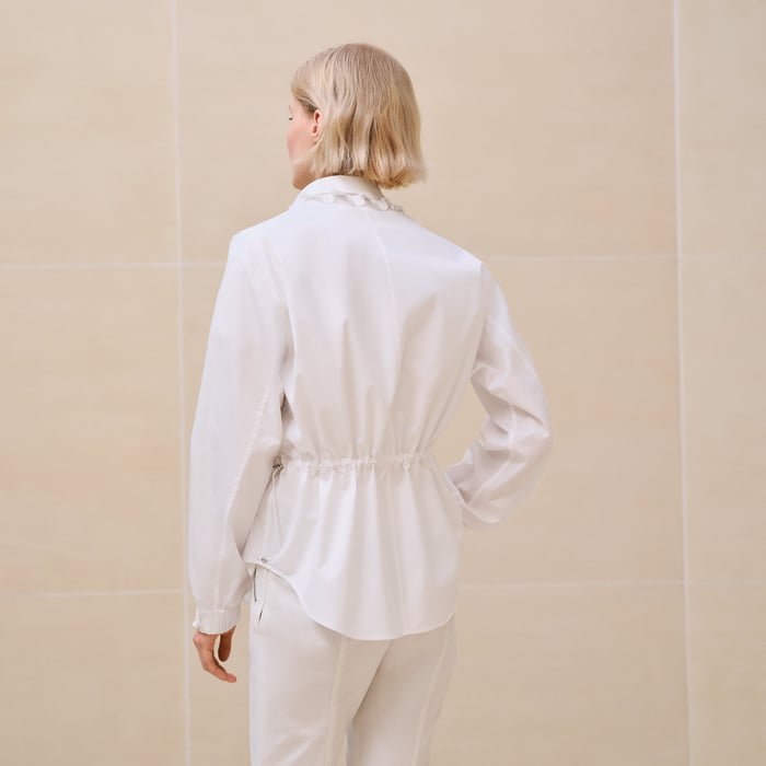Blanc Drawstring Overshirt
