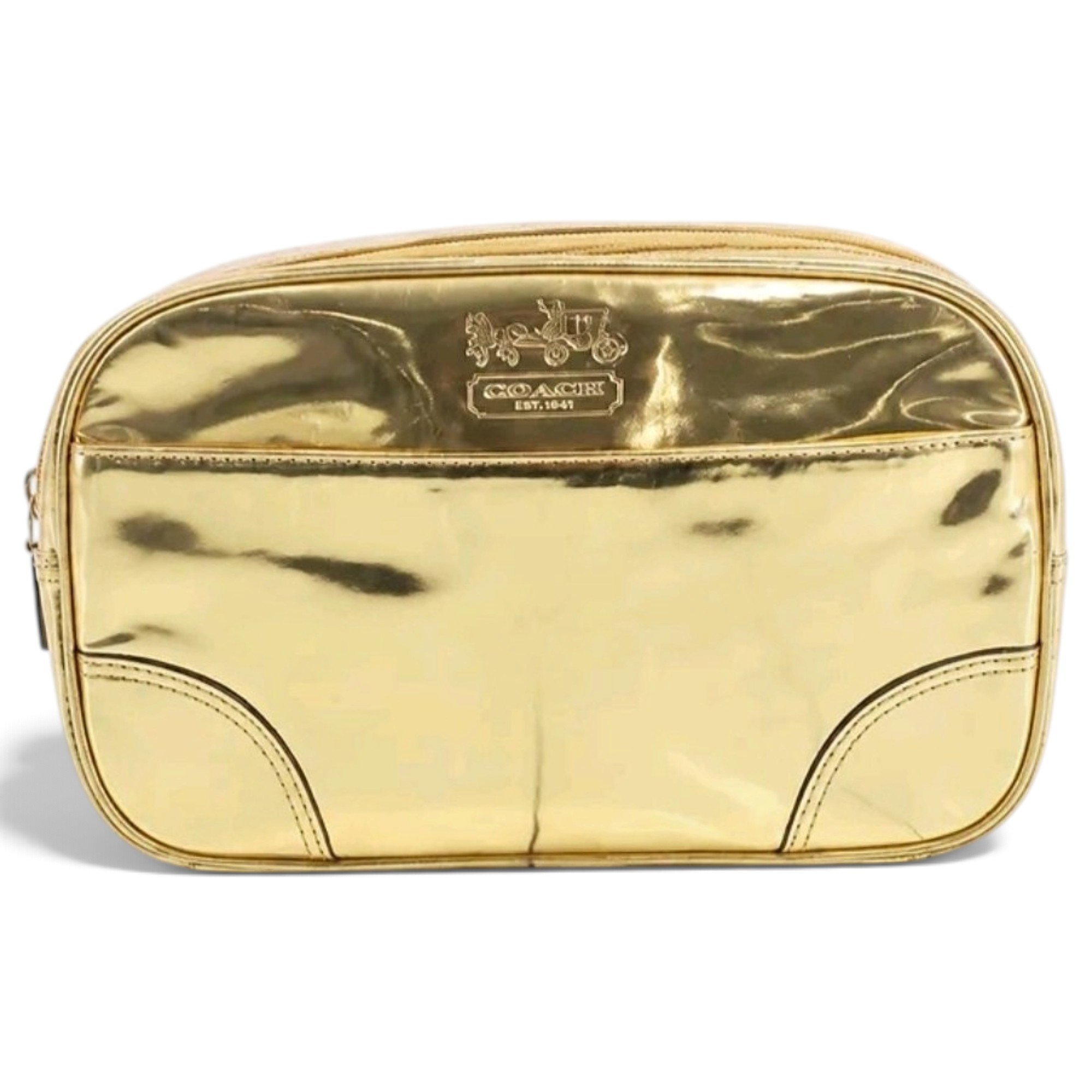 Patent leather clutch bag