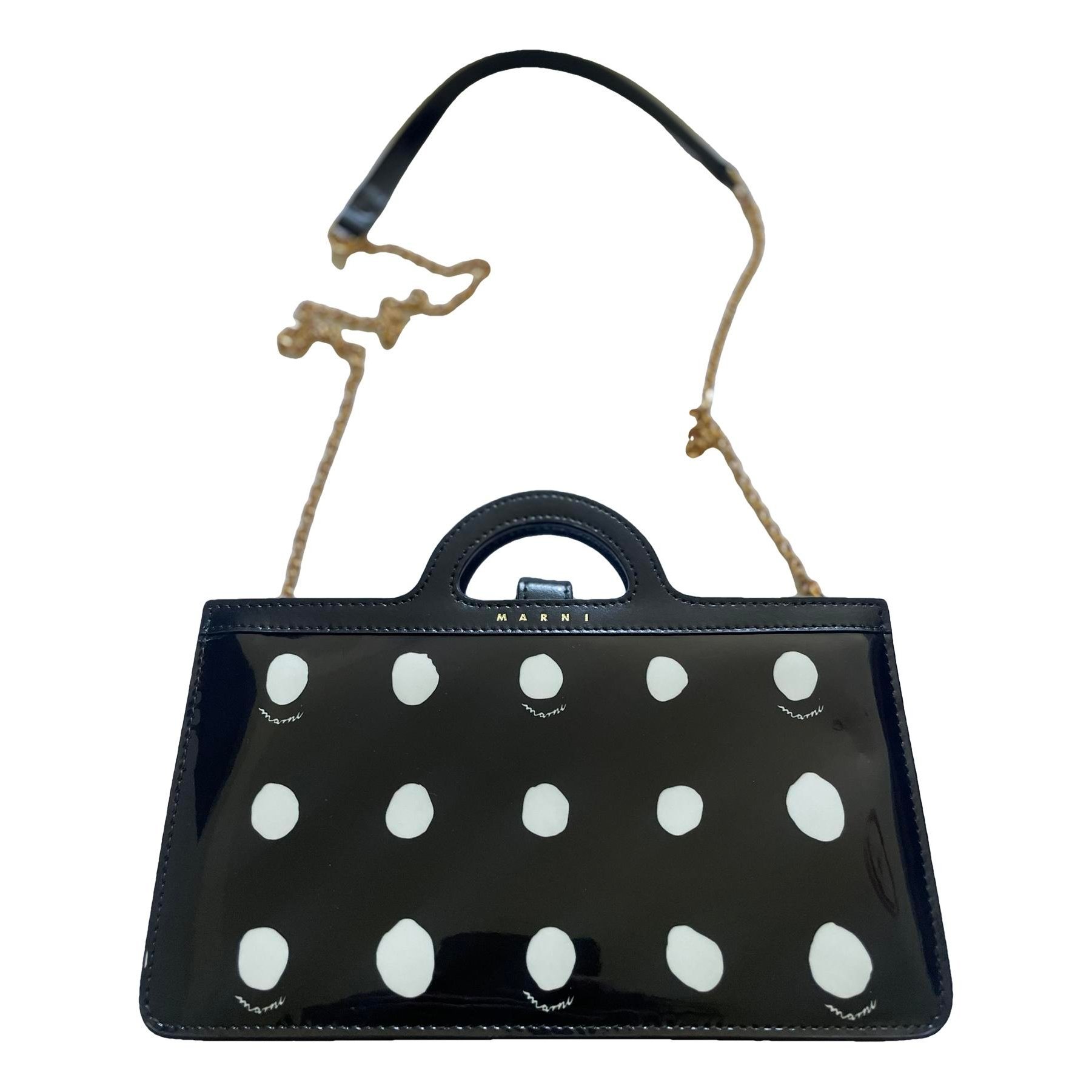 Patent leather clutch bag