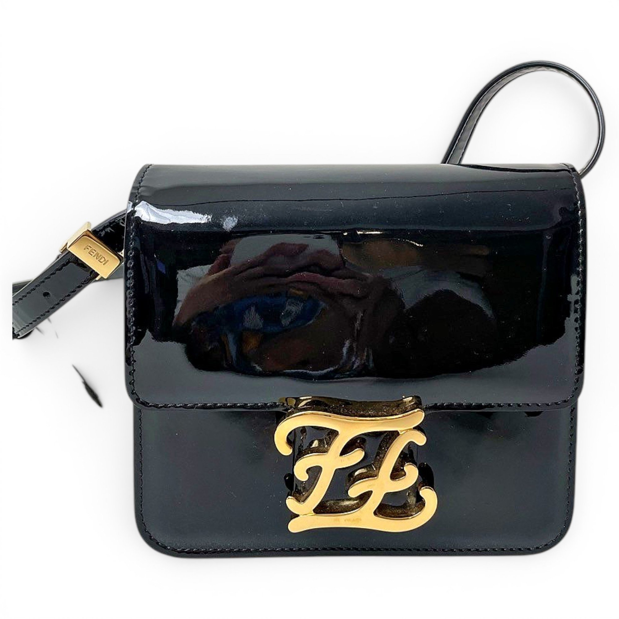 Patent leather handbag