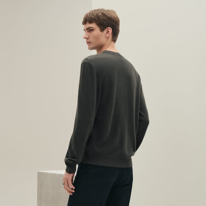 Vert Chrome Cashmere "Casaque Ombree" Crewneck Sweater