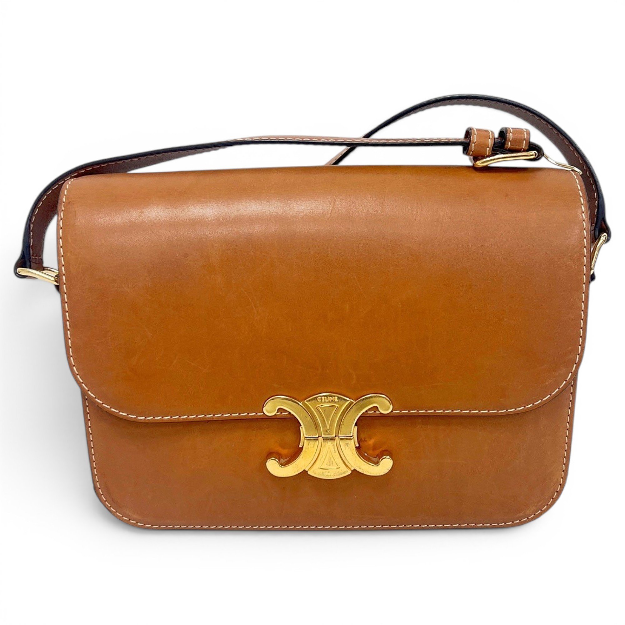 Triomphe leather handbag