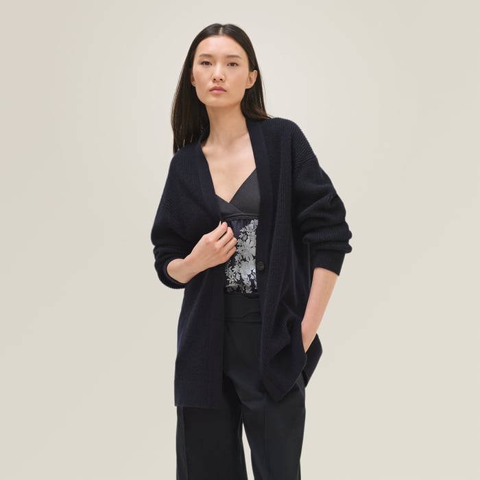 Bleu Noir Long Cardigan