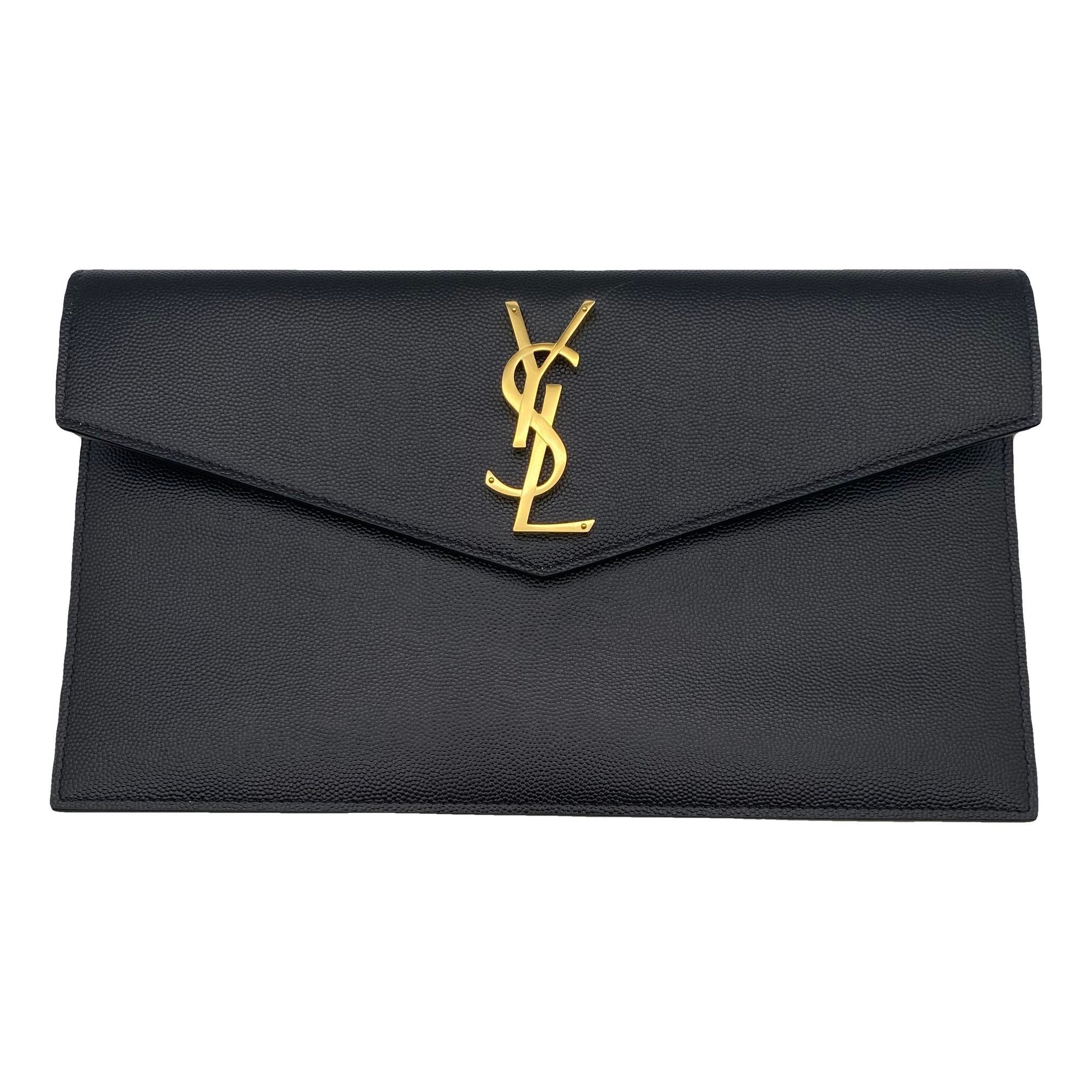 Leather clutch bag