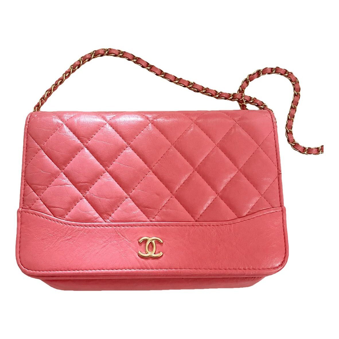 Wallet On Chain Double C leather crossbody bag