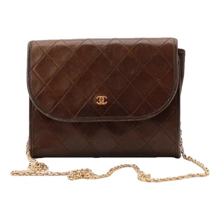Wallet On Chain leather handbag