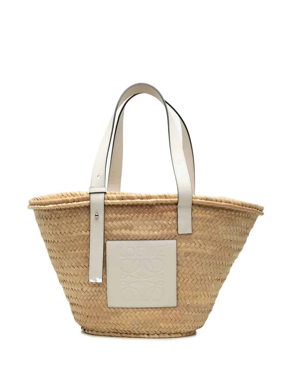 2021 Medium Raffia Anagram Basket tote bag