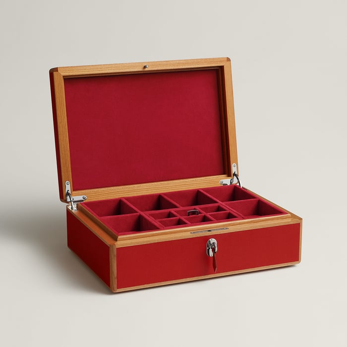Rouge Piment Amalthee Oxer Watch and Cufflink Box, Large Model