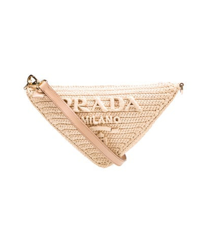 Prada Enameled Metal Triangle Triangle