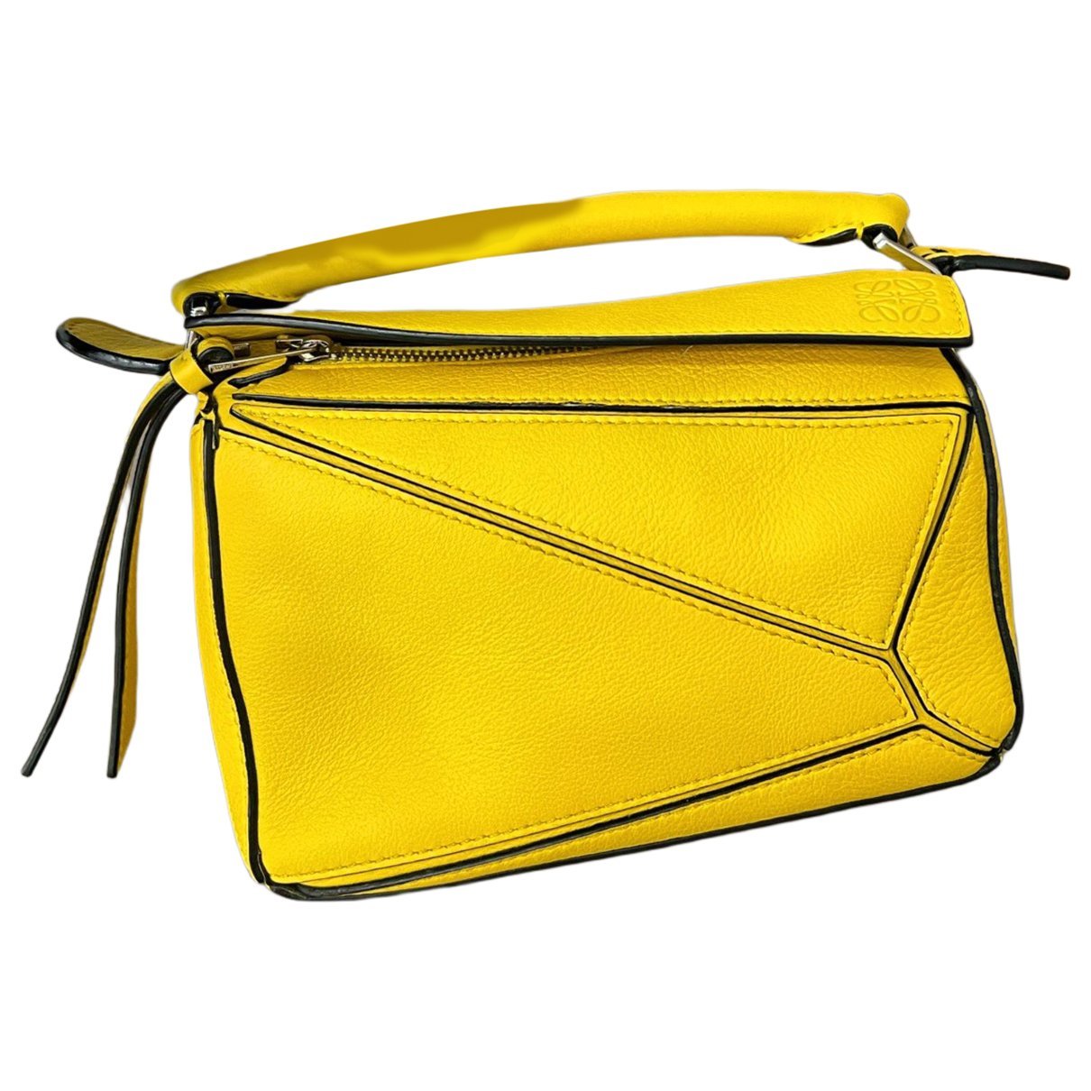 Puzzle leather handbag