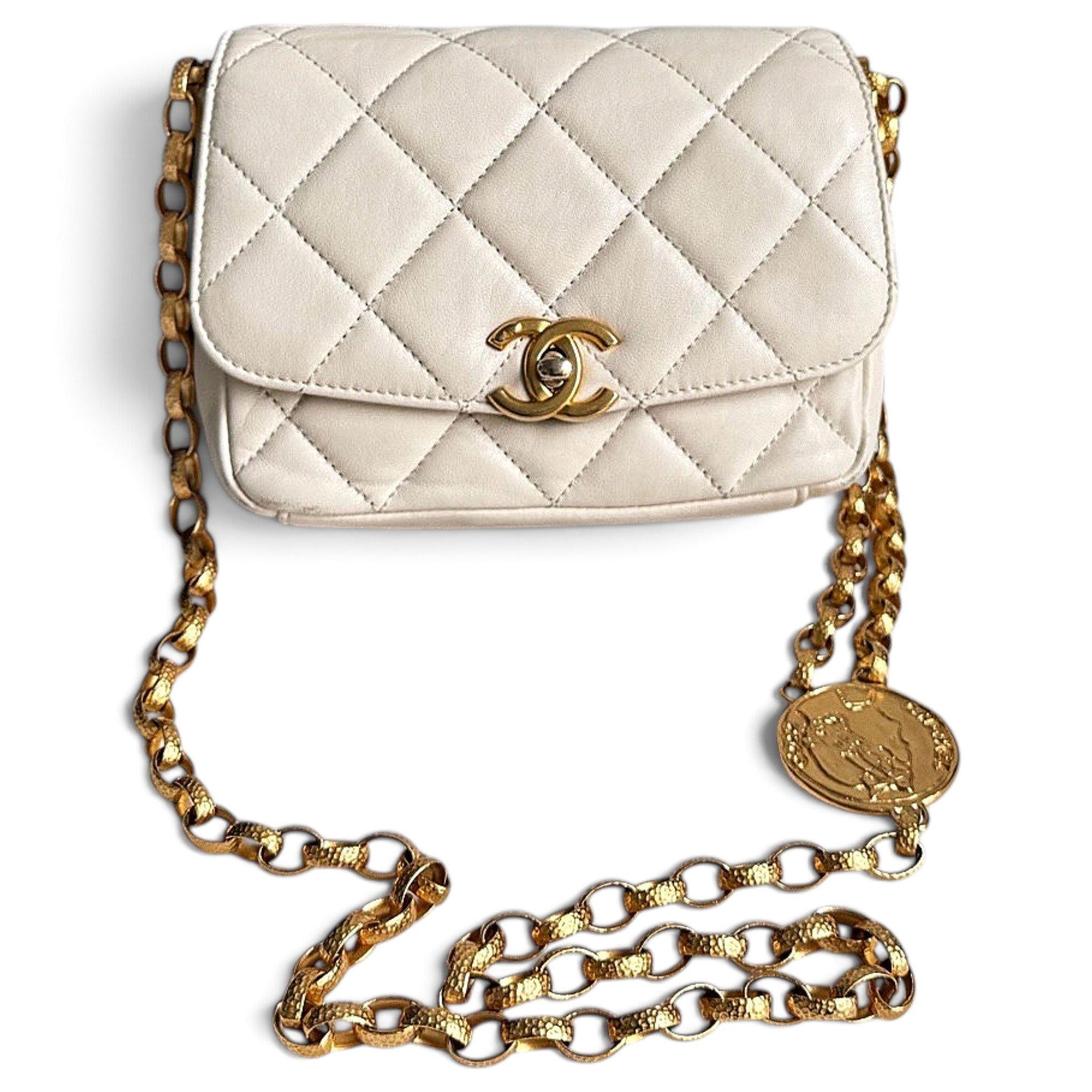 Trendy CC leather handbag