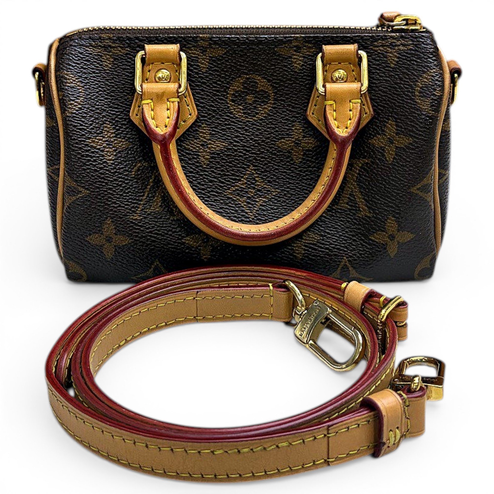 Louis Vuitton Nano Speedy / Mini HL leather crossbody bag