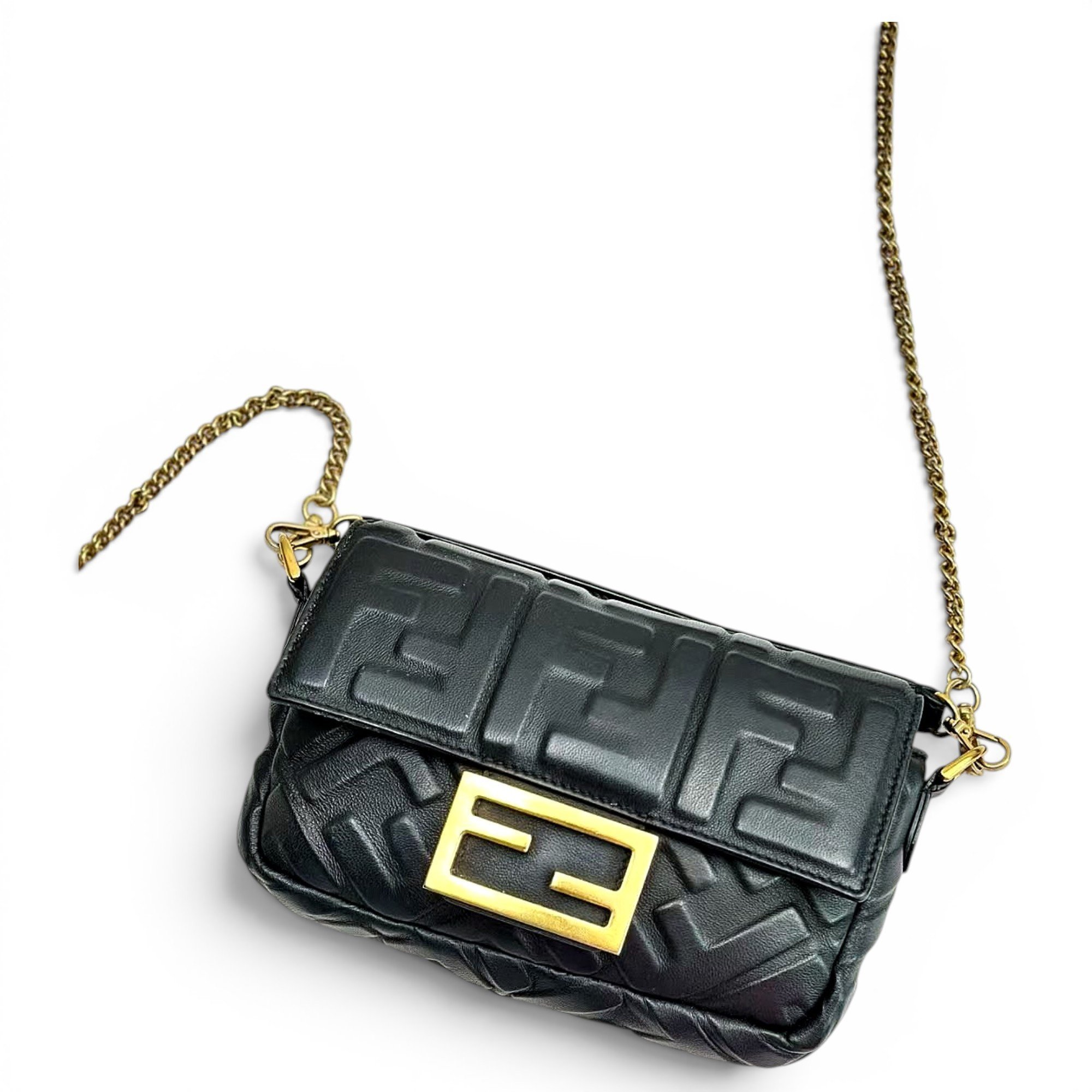 Baguette leather handbag
