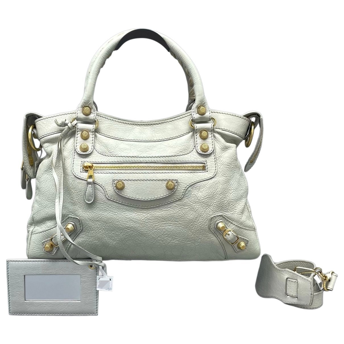 City leather handbag
