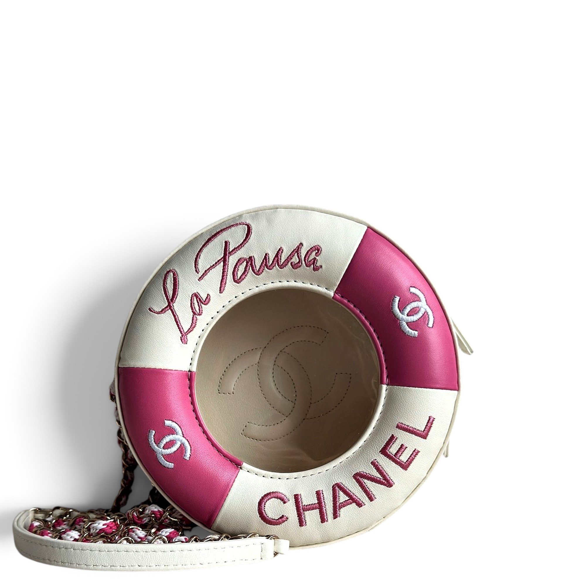 Hula Hoop leather handbag