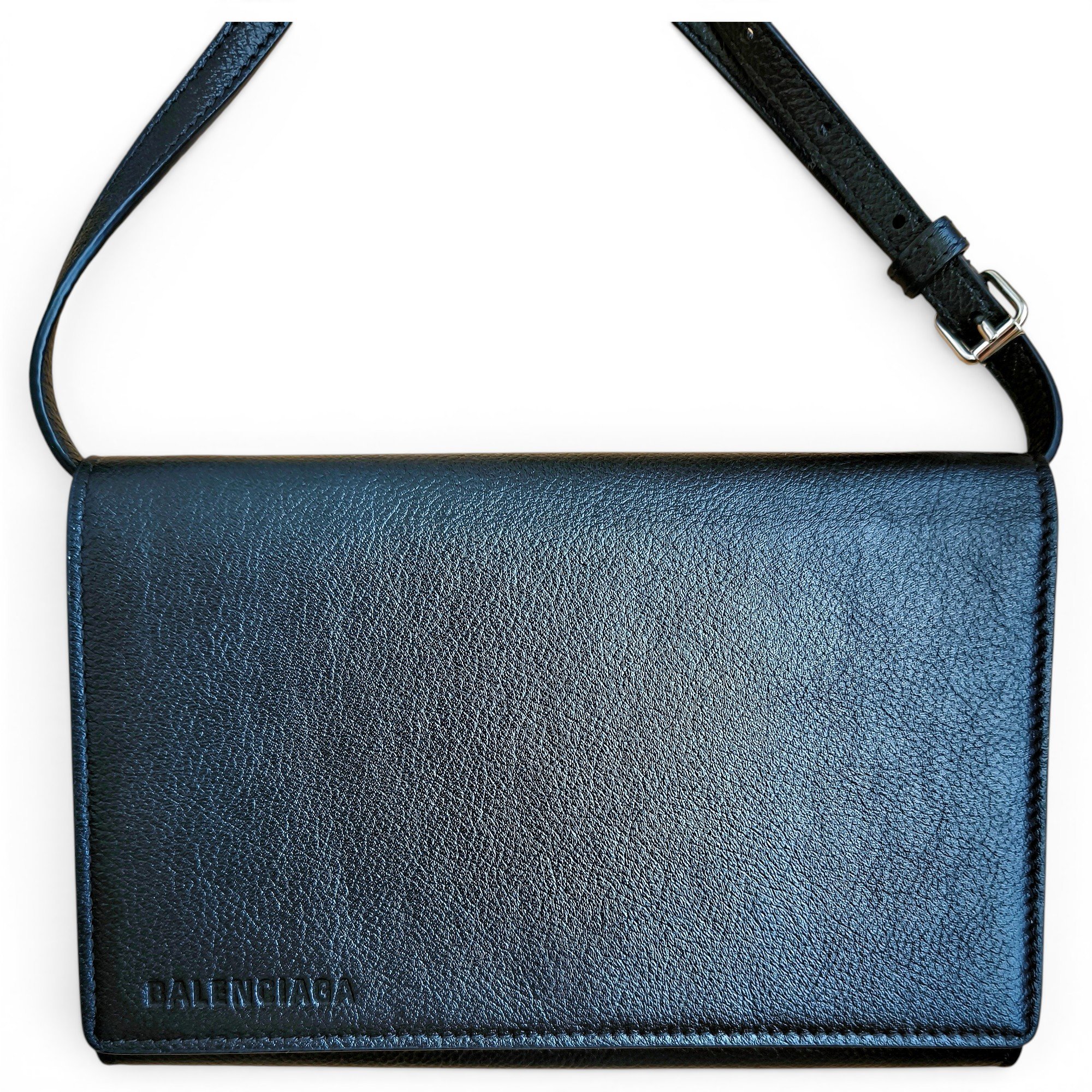 Balenciaga Wallet On Chain B leather crossbody bag