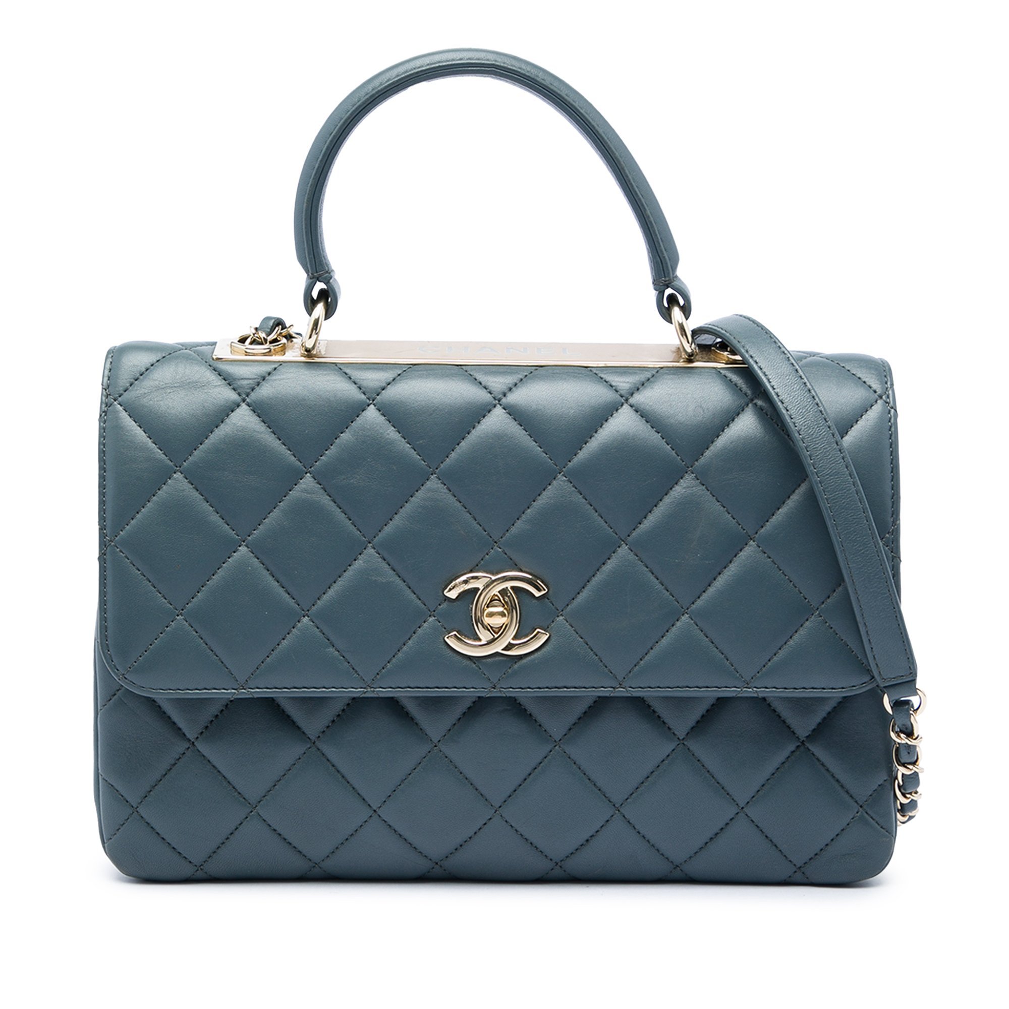 Trendy CC Flap leather handbag