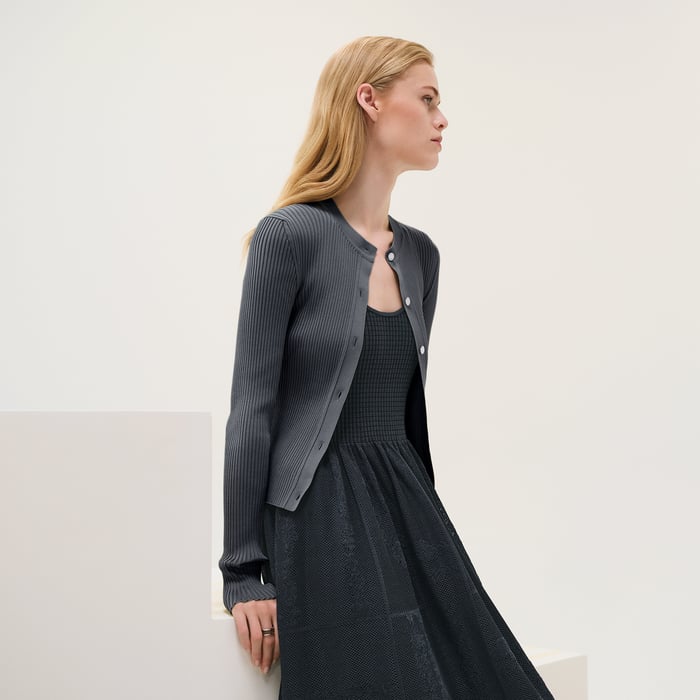 Bleu Noir Buttoned Cardigan