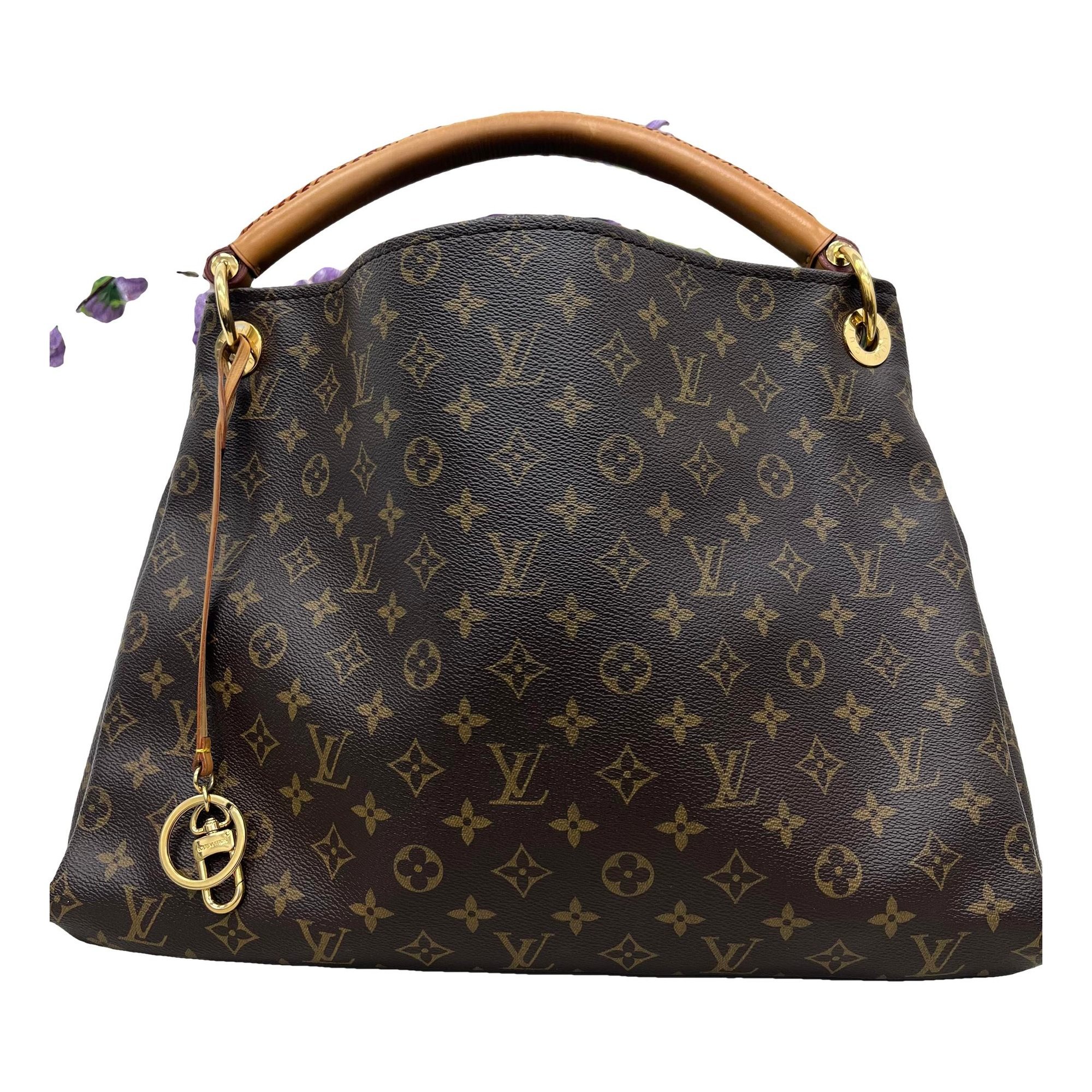Artsy leather handbag