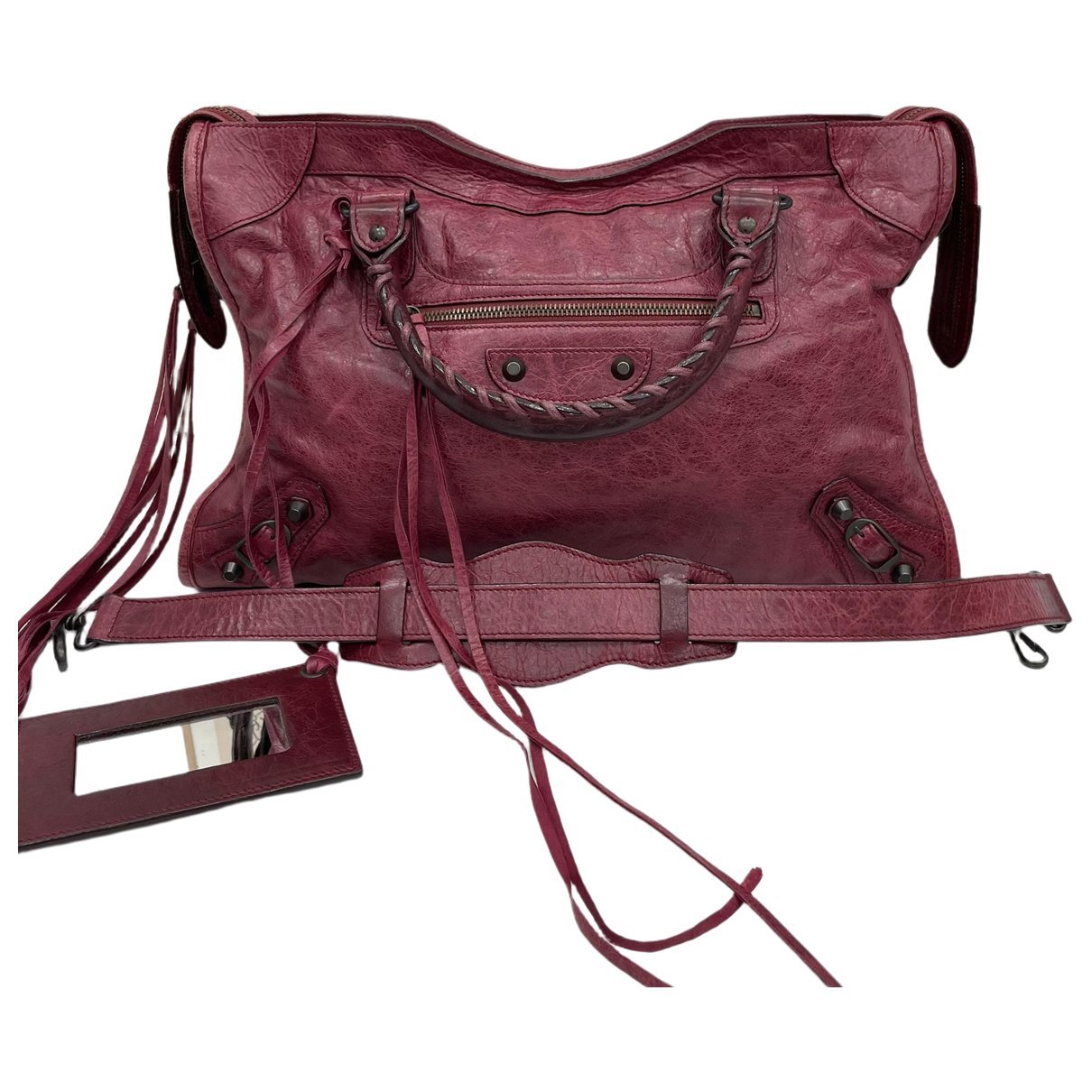 City leather handbag